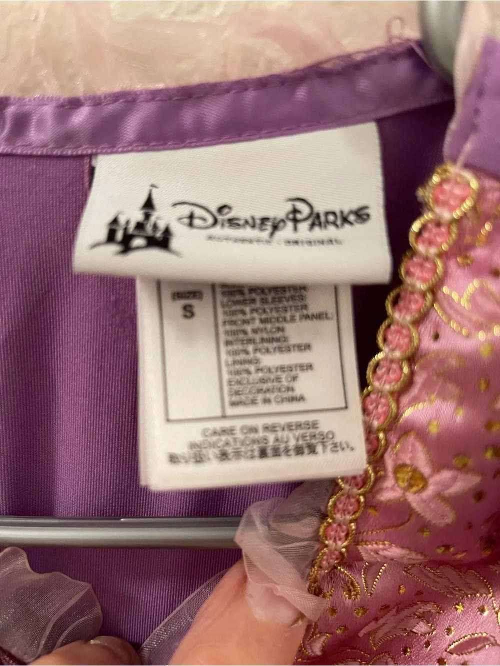 Princess Rapunzel sz Small Purple & Pink Lace-Up Girls Costume Dress - Picture 4 of 4